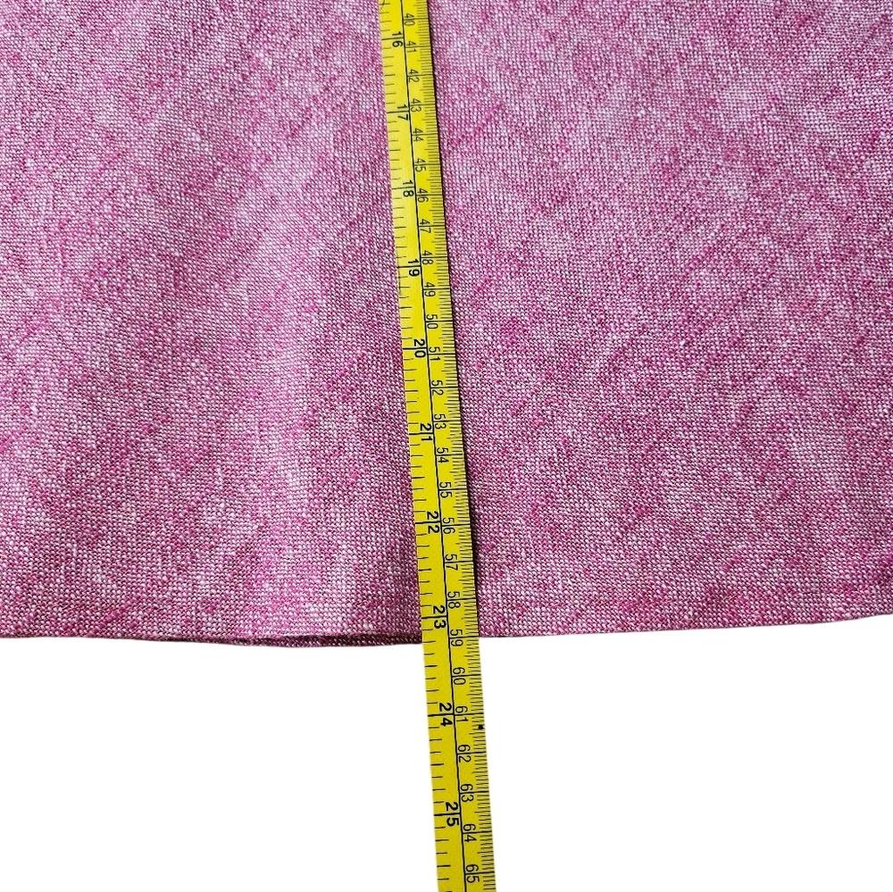 Alain Manoukian Bubblegum Pink White Tweed Linen Skirt 8 - Picture 5 of 7